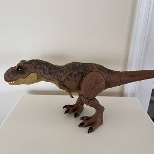 Brown and Black T-Rex Action Figure with Muscular Build